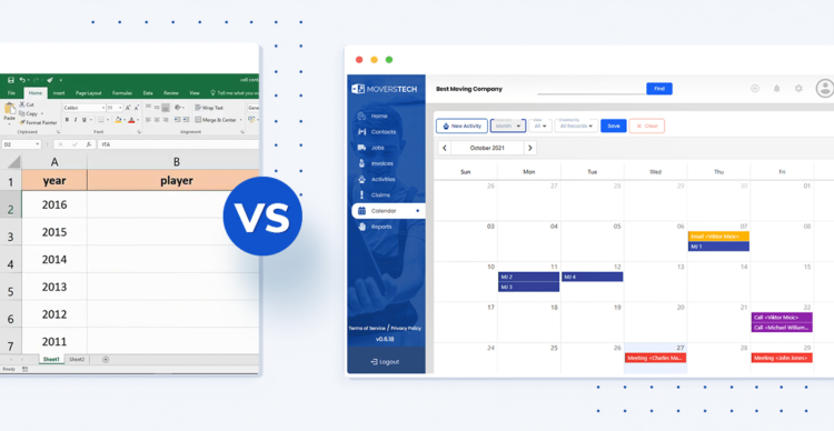 excel sheet vs CRM dashboard